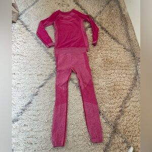 Kids Crivit Top & pants Base Layer Set Age 12 Years ski Pink Thermals